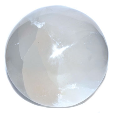 5" White Selenite crystal ball