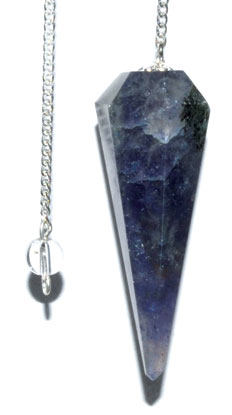 6-sided Iolite pendulum