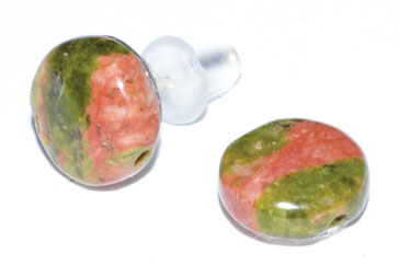 Unakite stud earrings