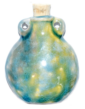 Vase Raku Oil Bottle